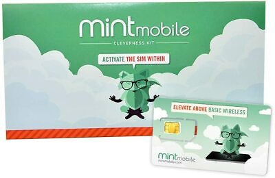 #ad Mint Mobile 3 Month 5GB a month 5G LTE Unlimited talk text Prepaid SIM Card Kit $24.99