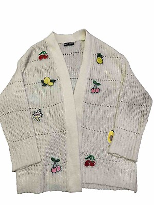 #ad Cute white knit cardigan $12.00