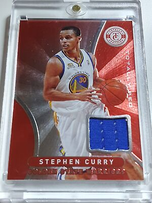#ad 2012 Totally Certified Stephen Curry #PATCH RED Prizm Game Worn Jersey Rare AU $242.00