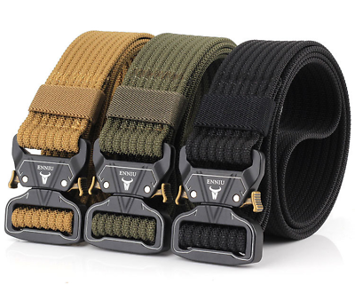 #ad ENNIU Men Tactical Buckle Belt Military Nylon Belt Train Strap New Belt 49*1.5quot; $14.99