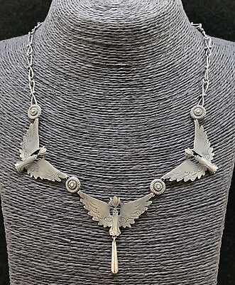 #ad Mexican Sterling Silver Dove Birds Necklace $138.00