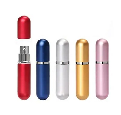 #ad Travel Mini Perfume Atomizer Set 5 Ps of 10 ml Portable Refillable Spray Bottles $11.99