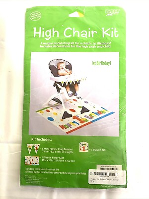 #ad Paper Art First Birthday High Chair Kit $9.18