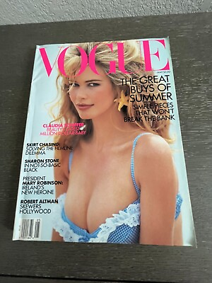 #ad Vogue Magazine May 1992 Claudia Schiffer Cover $79.95