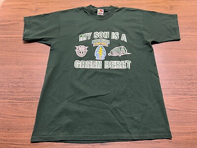#ad VTG “My Son is a Green Beret” Men’s T Shirt ARMY Large $19.99