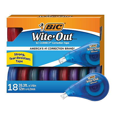 #ad Wite Out Brand EZ Correct Correction Tape White 18 Pack for School Supplie $22.48