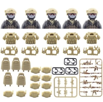 #ad Custom Military Minifigures and Accessories Set of 5 NEW RARE US SHIPPING $22.99