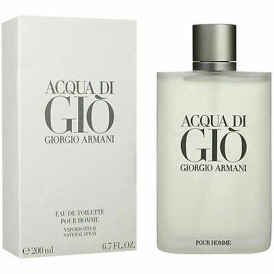 Acqua di Gio by Giorgio Armani for Men Eau de Toilette 6.7 oz Spray New in Box $49.99