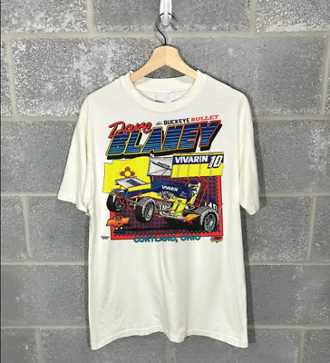 #ad Vintage 1994 Dave The Buckeye Bullet Blaney World of Outlaws Sprint Car T Shirt $24.69