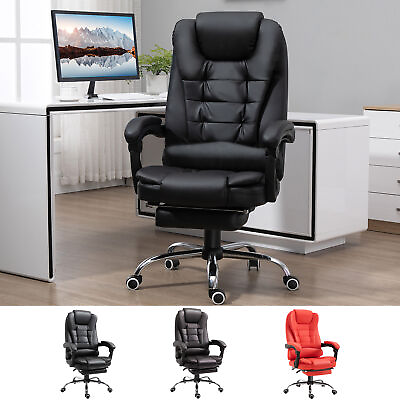 #ad Leather High Back Executive Office Chair Swivel Desk Task Computer Ergonomic $139.99