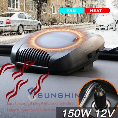 #ad 2 Mode Air Conditioner For Car 12V DC Plug In Vehicle Heating Cooling Heater Fan $16.99