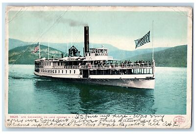 #ad 1906 Steamer Ship STR Sagamore On Lake George Silver Bay New York NY Postcard $9.98