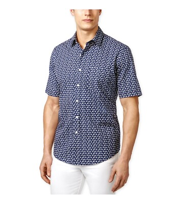 #ad Club Room Mens Multi Sport Ss Button Up Shirt $22.29
