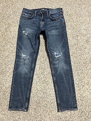 #ad Mens 32 30 OLD NAVY RELAXED SLIM TAPER JEANS SIZE 32 X 30 Ripped Design $19.90