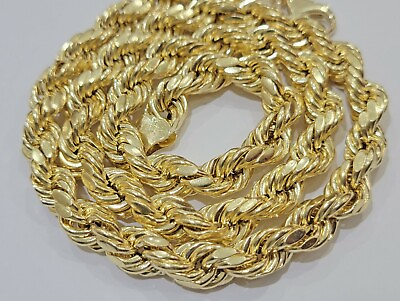 #ad Real 10K Yellow Gold 10mm Rope Chain 24quot; Inch Thick Men $2152.07