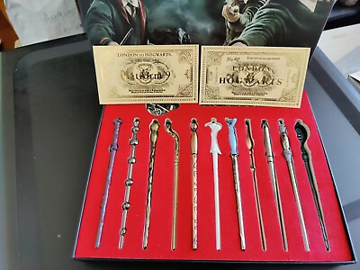 New Harry Potter11 Magic Wands And 2 Tickets Cards Great Gift Box Set $21.99