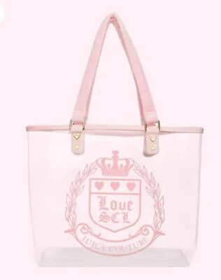#ad Stoney Clover Lane x Juicy Couture Clear Tote Bag Size L $49.99