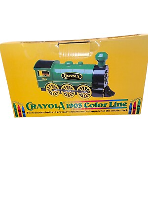 #ad Crayola 1903 Color Line Train With Crayon Holder amp; Sharpener Crayons NIB Vintage $32.00