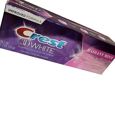 #ad Crest 3D White RADIANT MINT Teeth Whitening Fluoride Anticavity Toothpaste 5 25 $10.49