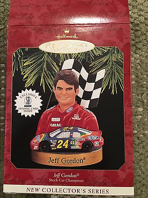 #ad Hallmark Ornament 1997 Jeff Gordon #1 Series Stock Car Champions New In Box $2.49