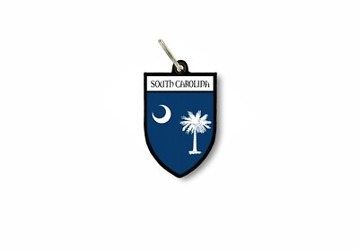 #ad keychain key chain ring flag national souvenir shield usa south carolina C $6.44