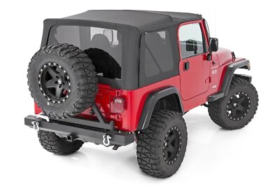 #ad Rough Country Replacement Black Soft Top for 87 95 Jeep YJ Half RC84050.35 $249.95