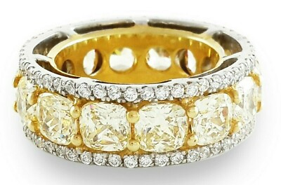 #ad Yellow CZ Band Ring For Women Handmade Evening Cocktail Party New Jewelry $255.11
