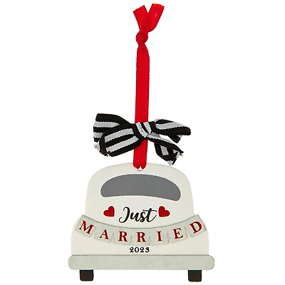 #ad 2023 Just Married Car Christmas Ornament $15.99