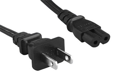 #ad 1FT 15FT Two Prong AC Power Cord Cable 15P C7 18 AWG for Laptop Slim PS3 PS4 UL $9.19