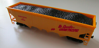 #ad Vintage Bachmann Union Pacific Yellow Coal Freight Car HO Scale $19.99