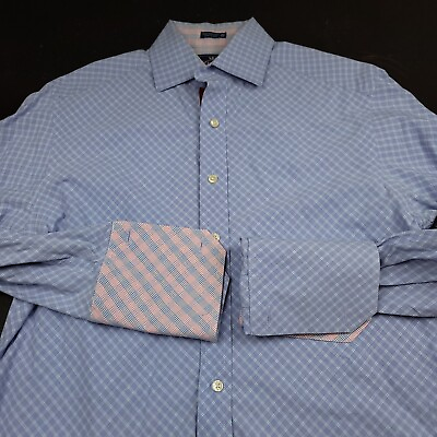 #ad R amp; G London Mens M Robert Graham Shirt Flip French Cuff Long Sleeve Button Up $25.19