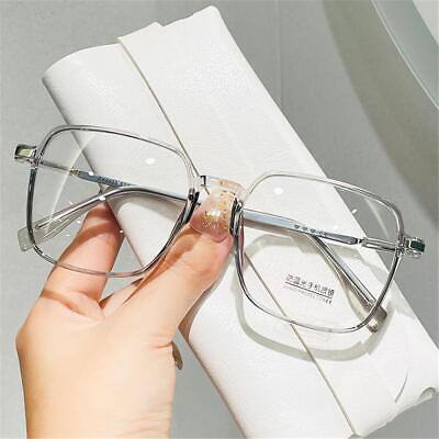 #ad Myopia Glasses Square Nearsighted Glasses Eyewear for Women Transparent Glasses $7.64