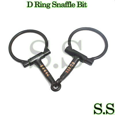 #ad 5 inch D Ring Snaffle Bit With Copper Rollers BT 005 $14.90