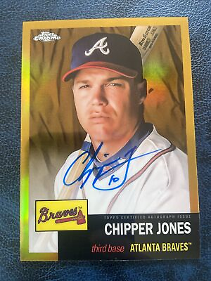 #ad CHIPPER JONES 2022 Topps Chrome PLATINUM ANNIVERSARY GOLD #CPA CJ AUTOGRAPH 50 $179.99