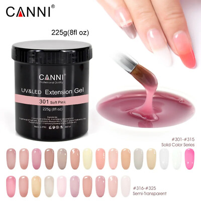 #ad Canni Nail Extension Gel Soak Off UV LED Nail Art Polish Bulk Solid Colors 225g $152.10