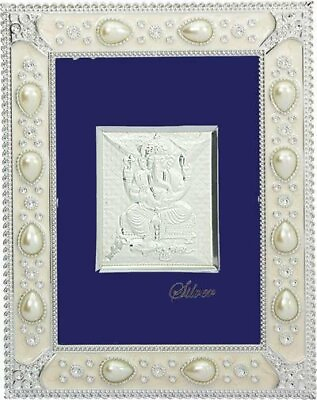 #ad Silver Picture in important Frames Ganesh ji 12quot;x10quot; $104.48