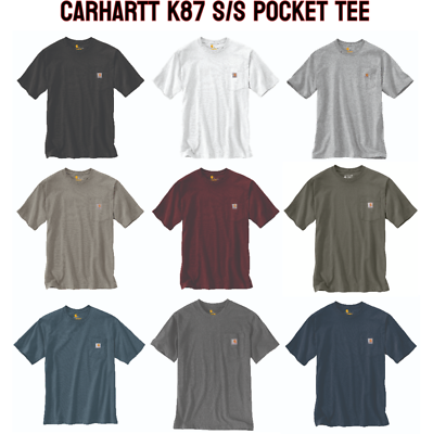 #ad Carhartt K87 Short Sleeve Heavy Weight Pocket T Shirt $24.99