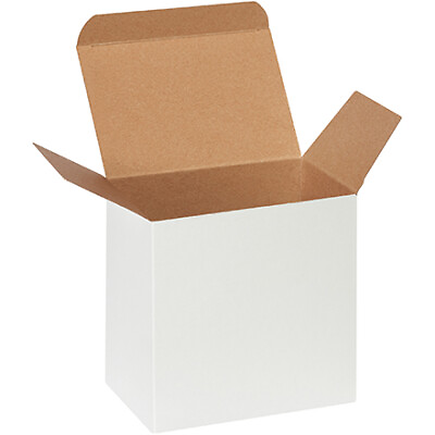 #ad Elegant White Tuck Cartons 6x4x6quot; 200 Pcs: Practical Design $142.90