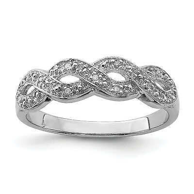 #ad Silver Rhodium Plated Diamond Ring QR4912 $58.31