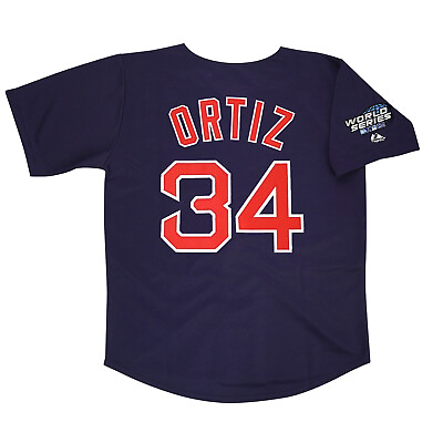 #ad David Ortiz 2004 Boston Red Sox Alt Navy World Series Jersey Men#x27;s S 3XL $129.99