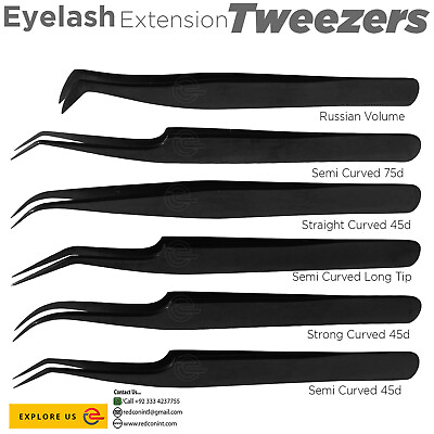 #ad Eyelash Extension Tweezers for Russian 3D 6D Volume Lash Extensions Tool $8.99
