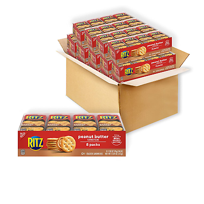 #ad RITZ Peanut Butter Sandwich Crackers 112 1.38 Oz Packs 14 Boxes $95.99