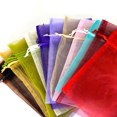 #ad #ad 30 Bags Organza Fabric Gift Pouches Parties Wedding Showers Select COLOR SIZE $12.95