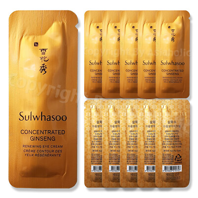 #ad Sulwhasoo Concentrated Ginseng Renewing Eye Cream 1ml 10pcs 150pcs Newest $104.90