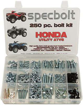 #ad 250pc Bolt kit Honda ATV Foreman Rancher Rubicon 4X4 Rincon Scape Recon Fourtrax $59.99