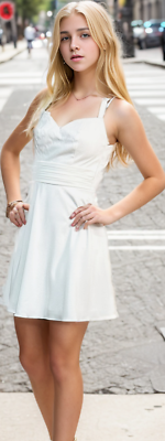 #ad Elegant White Short Homecoming Cocktail Dress $40.00
