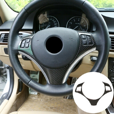 #ad Steering Wheel Cover ABS Carbon Kits Trim For BMW 1 3 Series E82 E87 E90 E92 E93 $14.99