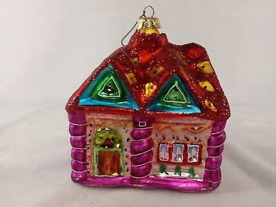 #ad Radko Sugar Hill House Glass Ornament $4.99
