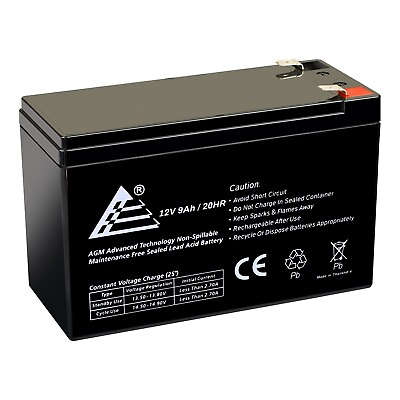 #ad UPG Replacement 12V 9AH sealed lead acid battery for electric scooter amp; toy car $27.99