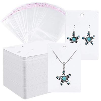 #ad Earring Cards Necklace Display Cards with Bags150 Earring Display Cards 150 P... $13.68